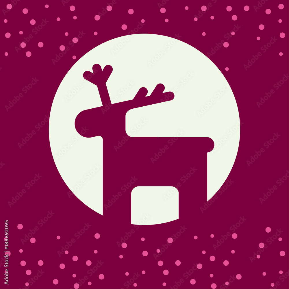 Deer silhouette. Creative icon