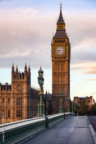 Elizabeth Tower or Big Ben Palace of Westminster London UK photo