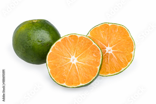 Orange fruit  isolated on white