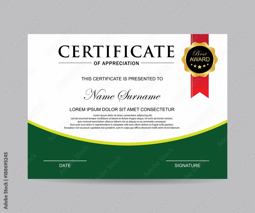 Modern certificate vector Modern certificate vector