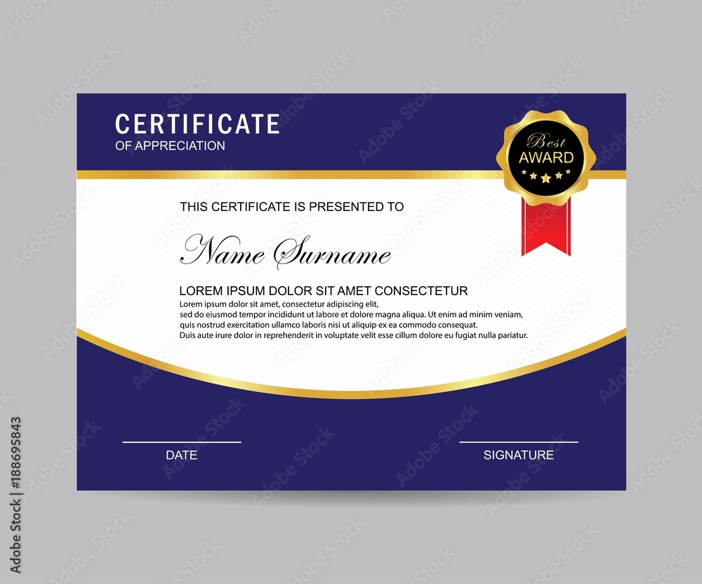 Modern certificate vector Modern certificate vector