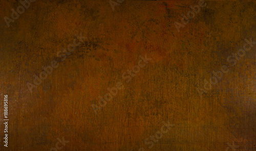 Aged copper plate texture, old worn metal background.