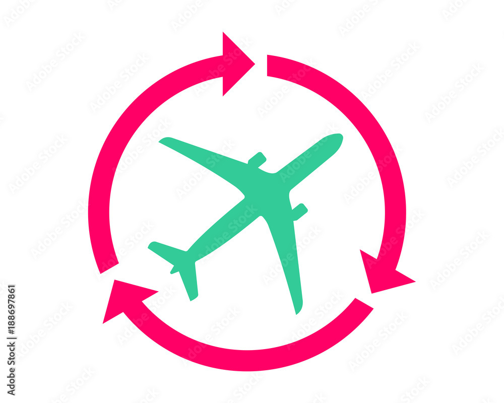 circle arrow plane airport flight airline airway image symbol icon circle arrow plane airport flight airline airway image symbol icon