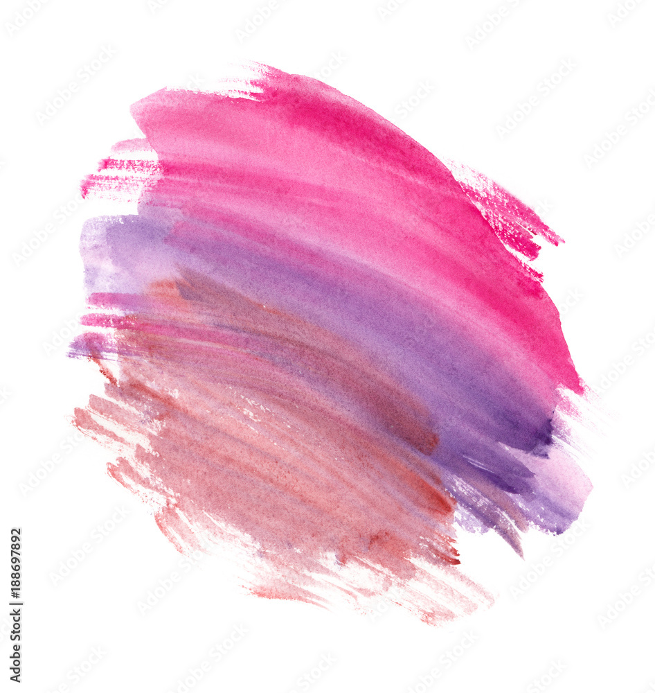 Bright pink, pastel purple and pale brown diagonal gradient brush strokes  painted in watercolor on clean white background Stock Illustration | Adobe  Stock