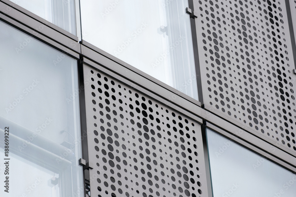 perforated metal facade detail