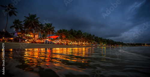 Night time (and party time) along Cabarete, a beautiful beach of the Dominican Republic