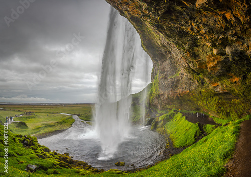 Views of Iceland  with its majestic waterfalls  immense open spaces