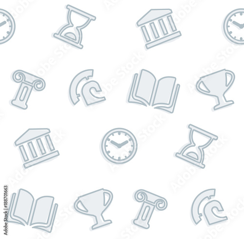 seamless pattern on the theme of school and education