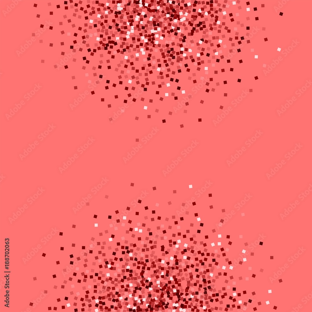 Obraz premium Red gold glitter. Abstract half circles with red gold glitter on pink background. Majestic Vector illustration.