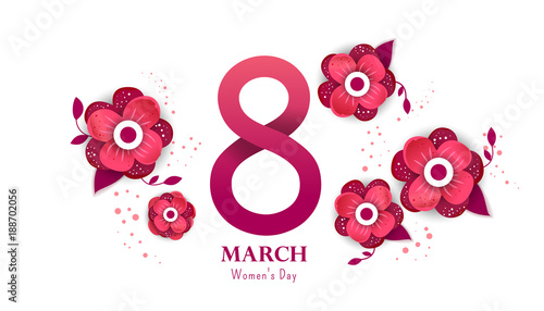 8 march Happy. Women's Day. 