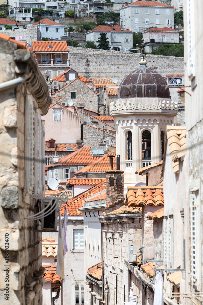 View of Dubrovnik, gem of the Adriatic sea, made even more popular being one of the location shooting for the popular series 