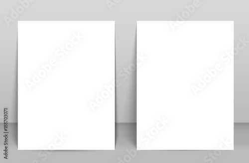 Set of Blank poster bi fold brochure mockup cover template