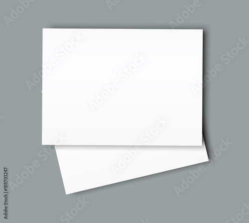 Poster blank bi fold brochure mockup cover template