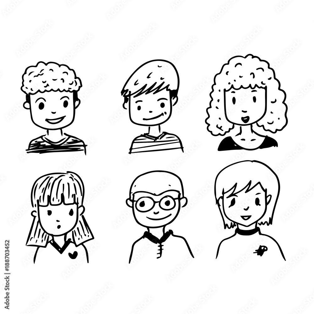 People face cartoon icon People face cartoon icon