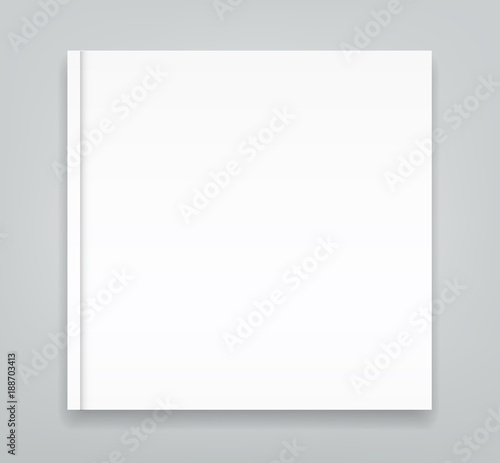 Blank Square tri fold brochure mockup cover template