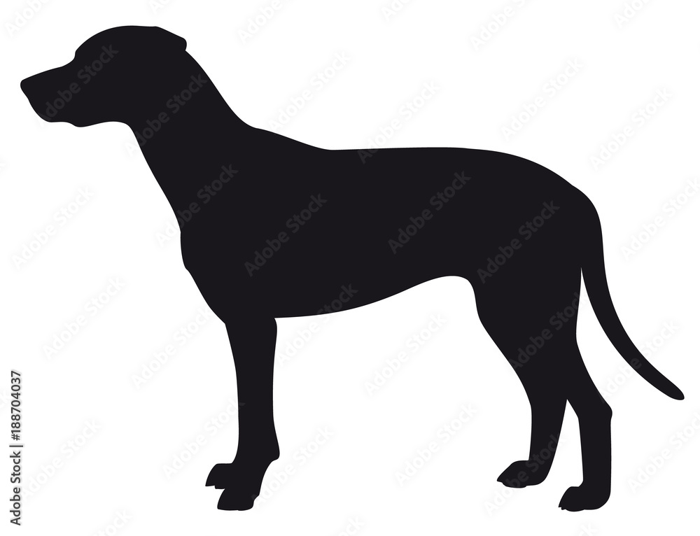 Dalmatian - Vector black dog silhouette isolated Dalmatian - Vector black dog silhouette isolated