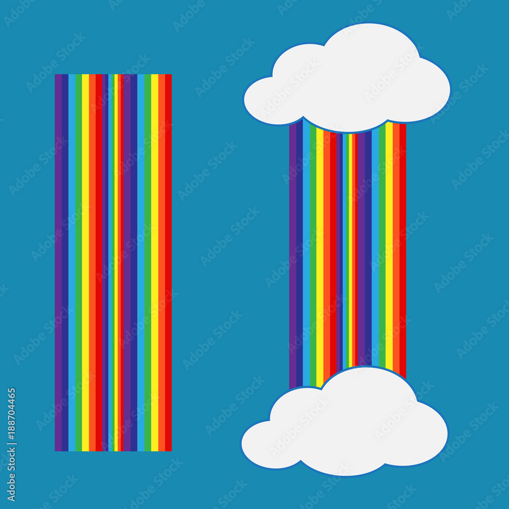 rainbow with cloud icon