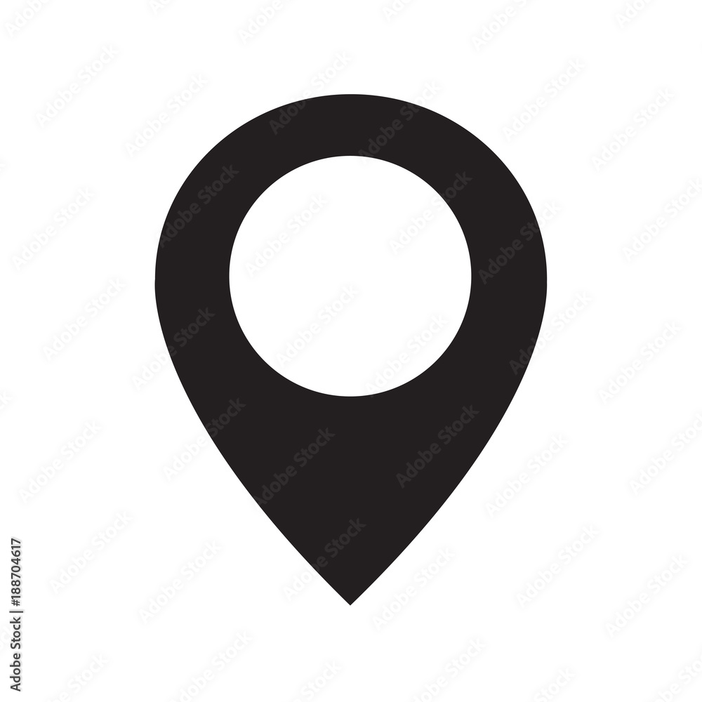 Pin sign Location icon Pin sign Location icon