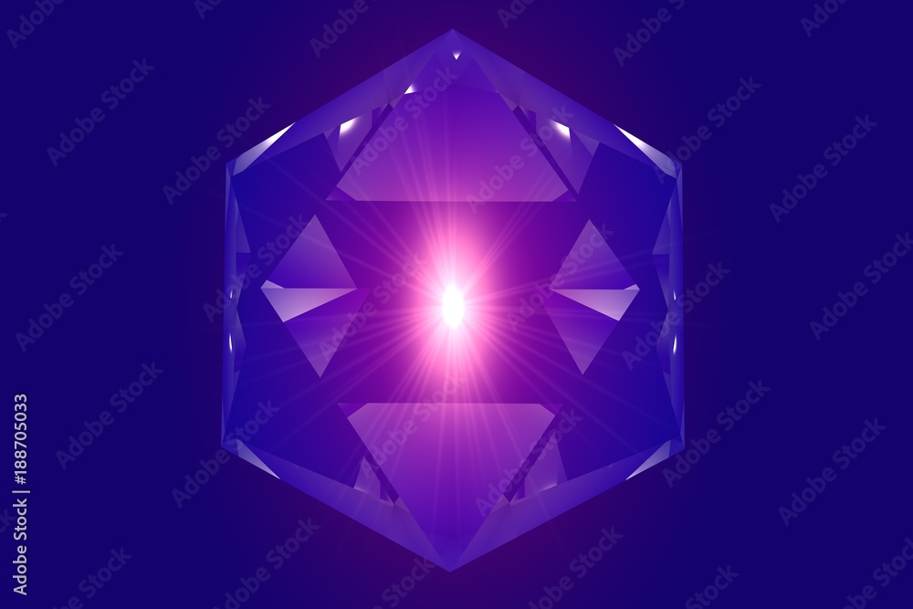 Icosahedron. Magic crystal, an element of water. Platonic body of equilateral triangles. 3d illustration Icosahedron. Magic crystal, an element of water. Platonic body of equilateral triangles. 3d illustration