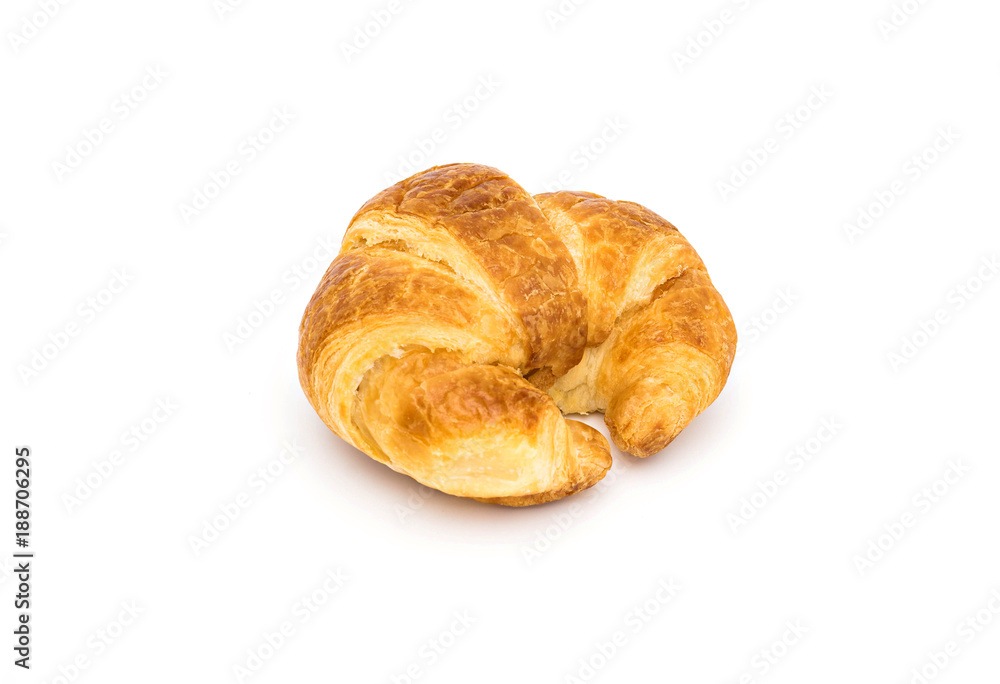 croissant on white background.