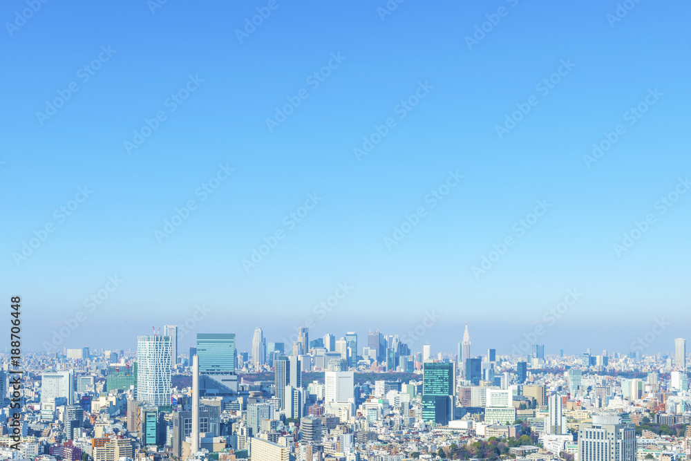 恵比寿から見た新宿方面の風景