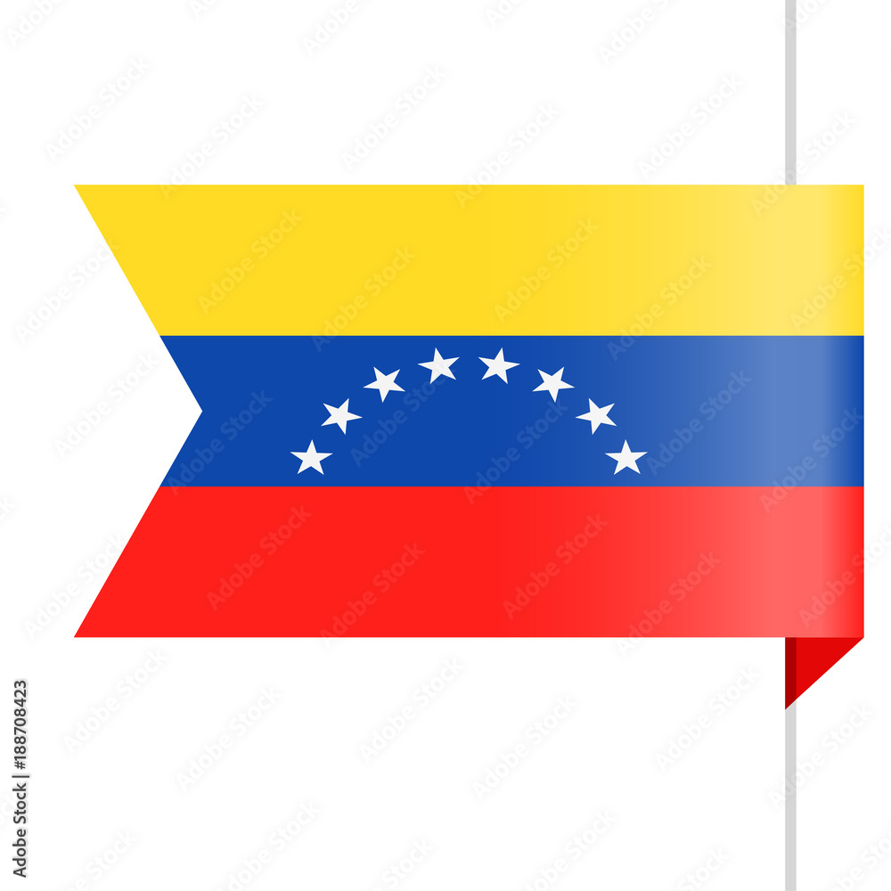 Fototapeta premium Venezuela Flag Vector Bookmark Icon