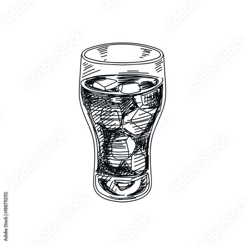 Beautiful vector hand drawn beverage Illustration.  