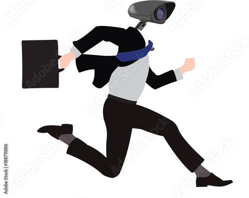 personaggio maschile con videocamera