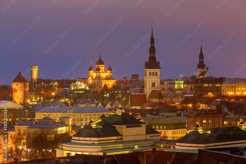 Tallinn. The Alexander Nevsky Cathedral on Toompea Hill.