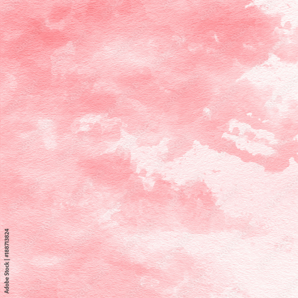 Fototapeta premium soft coral red watercolor texture background, hand painted