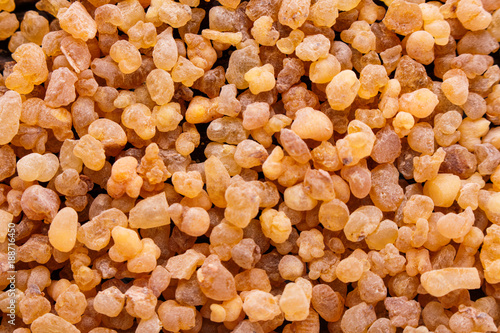 Canvastavla frankincense essential oil on a wooden background