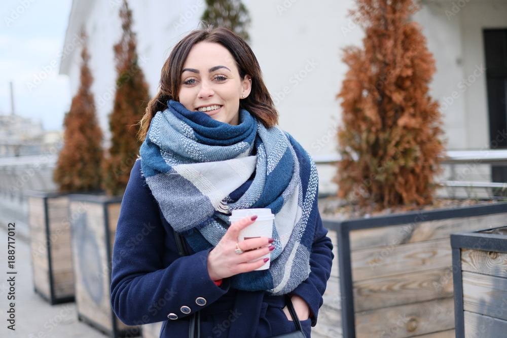 Woman wearing top scarf
