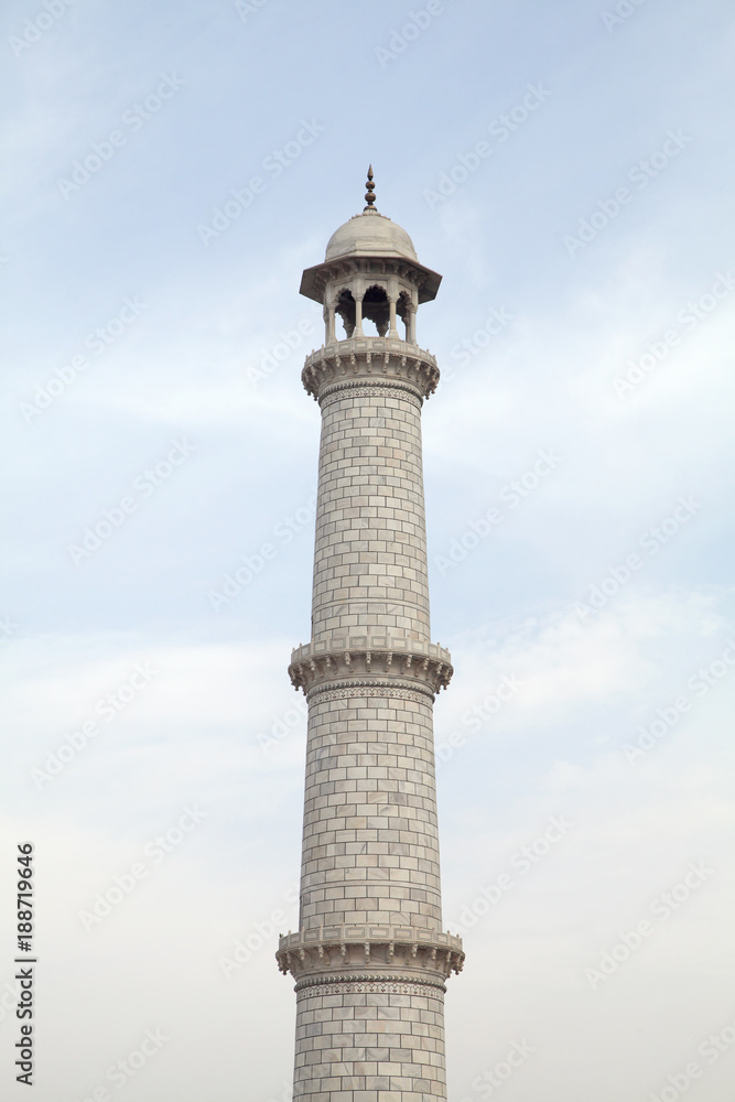 Minaret of Taj Mahal, Agra, Indian
