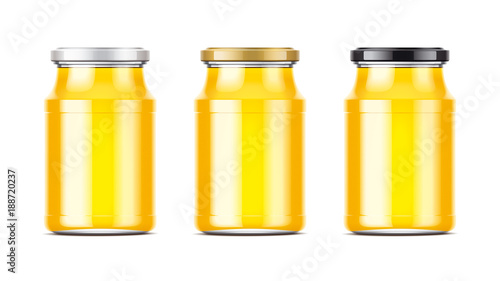 Clear Honey Jar mockup.