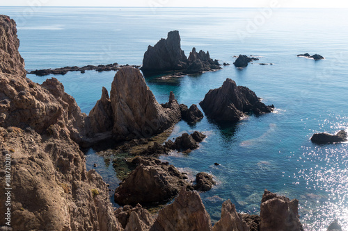 Las Sirenas, Felsen im Wasser - Cabo de Gata - Andalusien photo