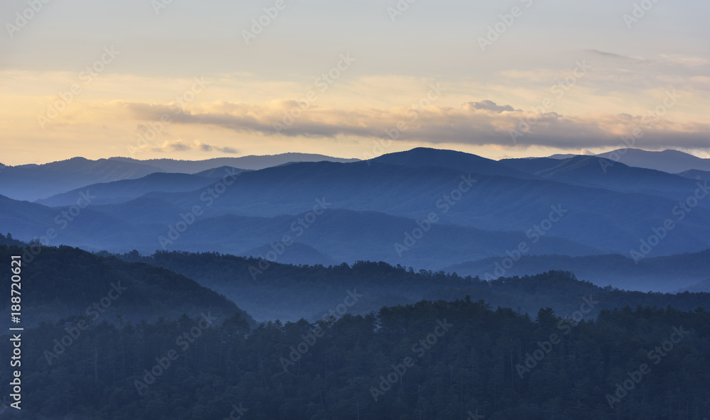 Mountain Ridges in Smoky Mountain National Park