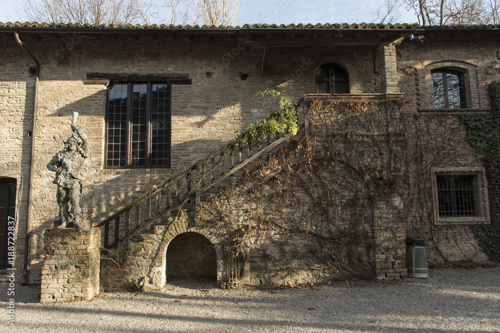 Grazzano Visconti, antiguo pueblo Medieval, Emilia Romagna, Italia