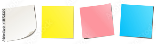 Notiz Zettel Set quadratisch - Vorlagen bunt