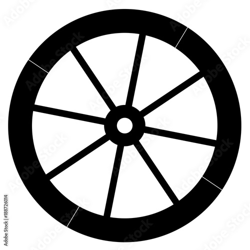 Old fashion horse vehicle waggon wheel vector eps 10