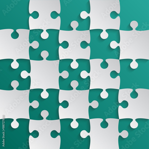Grey Puzzle Pieces Teal - JigSaw Field Chess