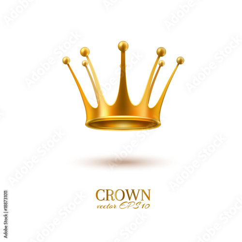 Vector realistic 3d golden crown