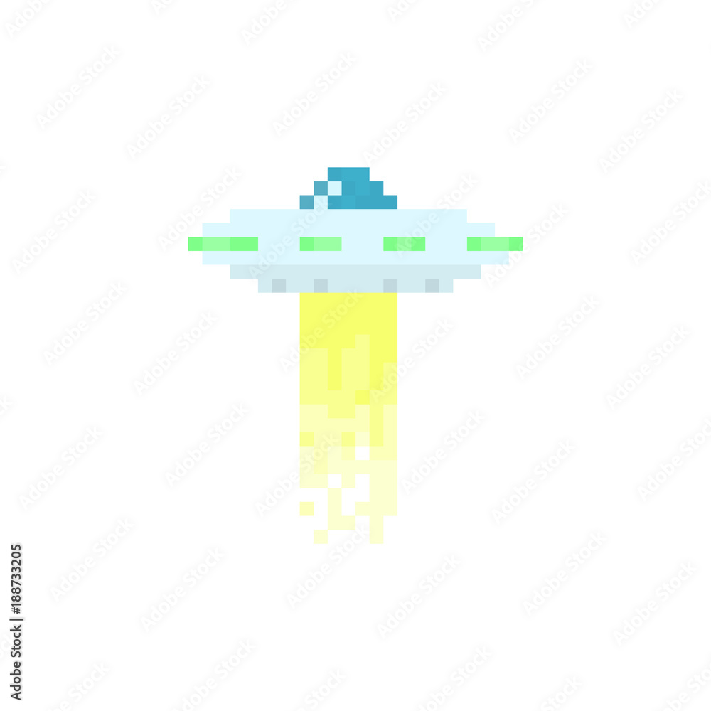 Obraz premium Pixel ufo for games and websites