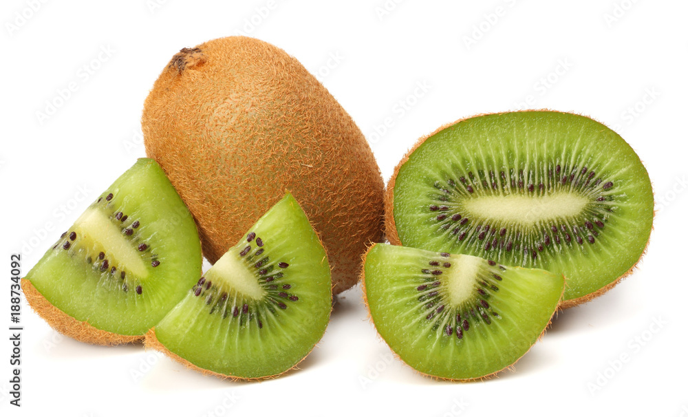 Slices kiwi fruit isolated on white background Slices kiwi fruit isolated on white background