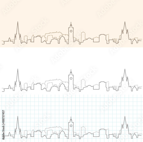 Edinburgh Hand Drawn Skyline