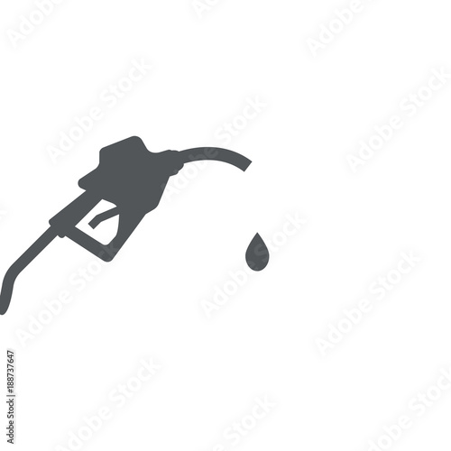 Fuel vector icon. Black illustration isolated on white background for graphic and web design.