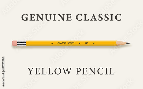 3D Yellow Pencil photo