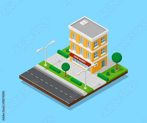 Isometric appartment house