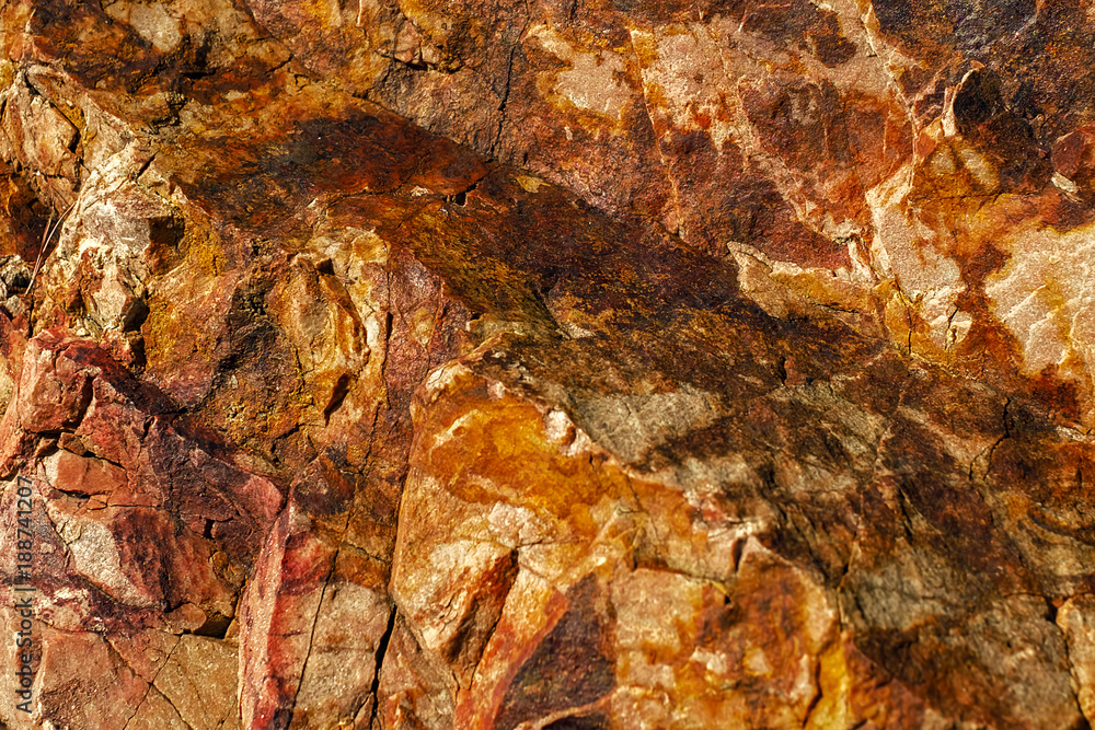 Mineral colored rocks