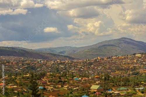 A view to a part of Kigali in Rwanda