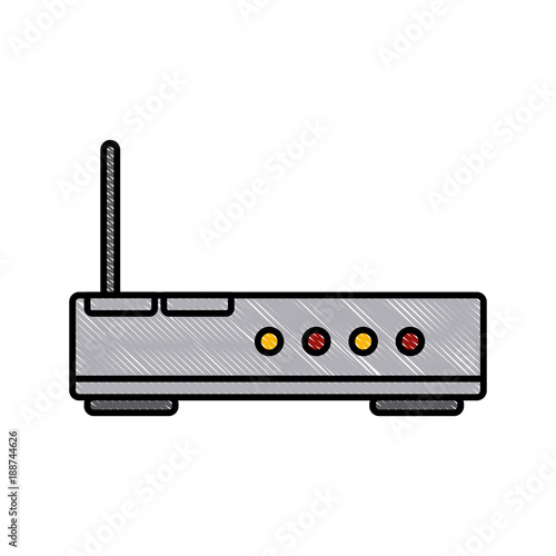 Wifi router antenna icon vector illustration graphic design